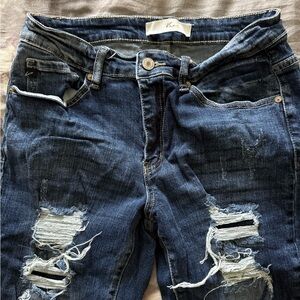 🌟RanCan LA🌟 distressed dark wash blue jeans